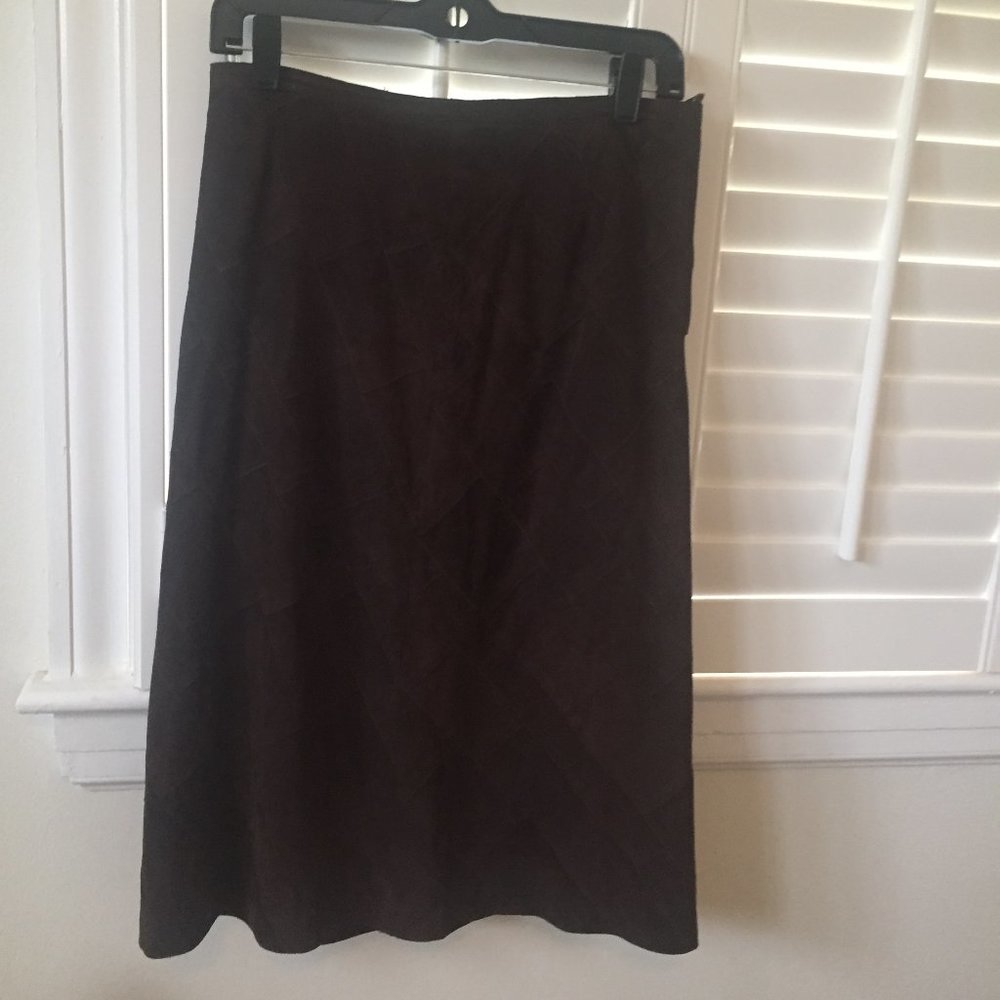 Brown Suede Skirt